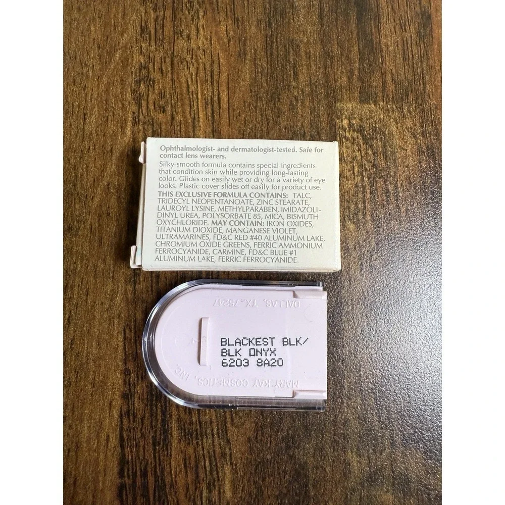 Mary Kay Powder Perfect Eye Color 6203 Blackest Black Black Onyx New